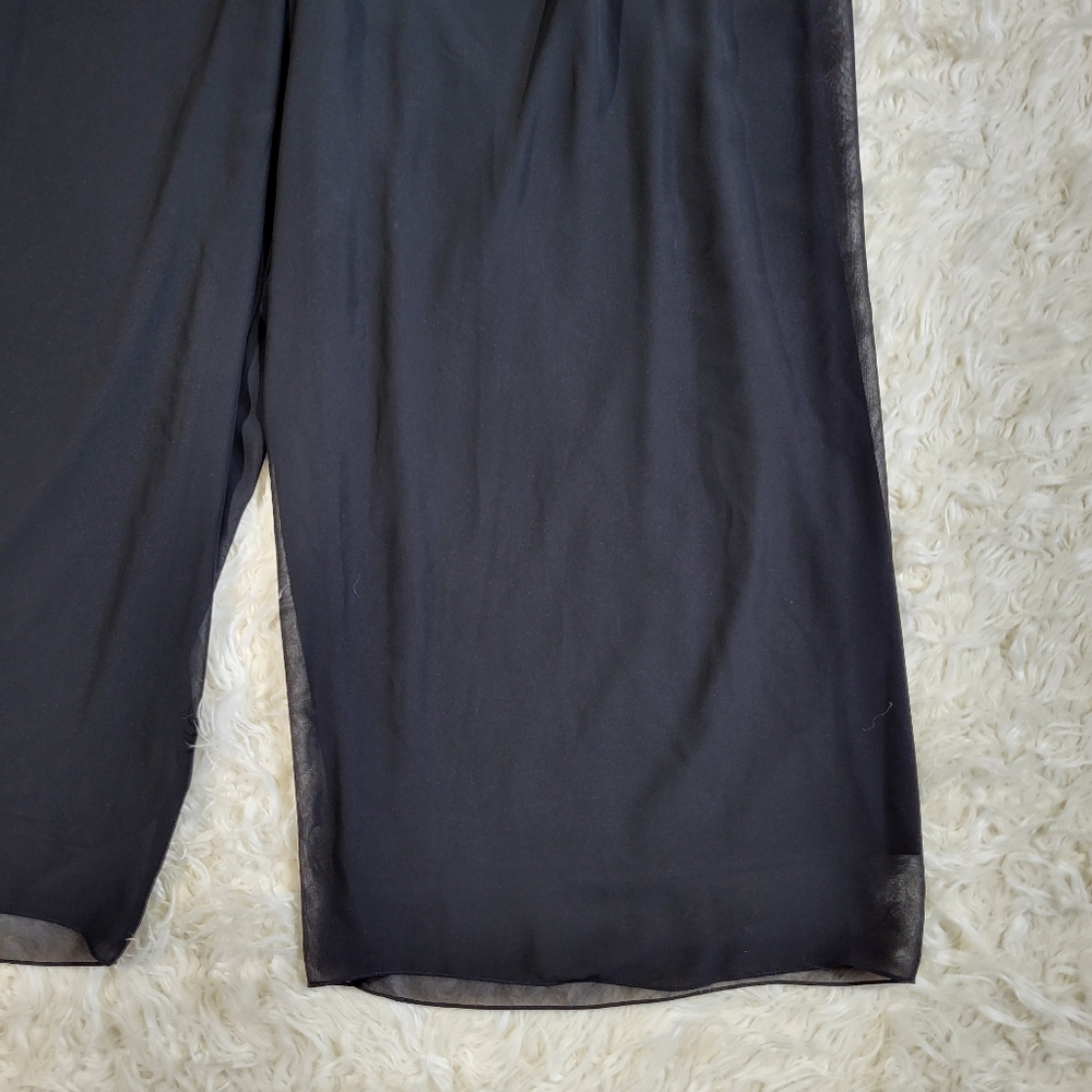 Alex Evenings Plus Straight Leg Pant with Georgette Split Leg Overlay Size 2X - Picture 5 of 15